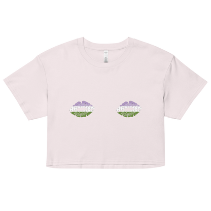 Genderqueer Boob Kisses Women’s crop top