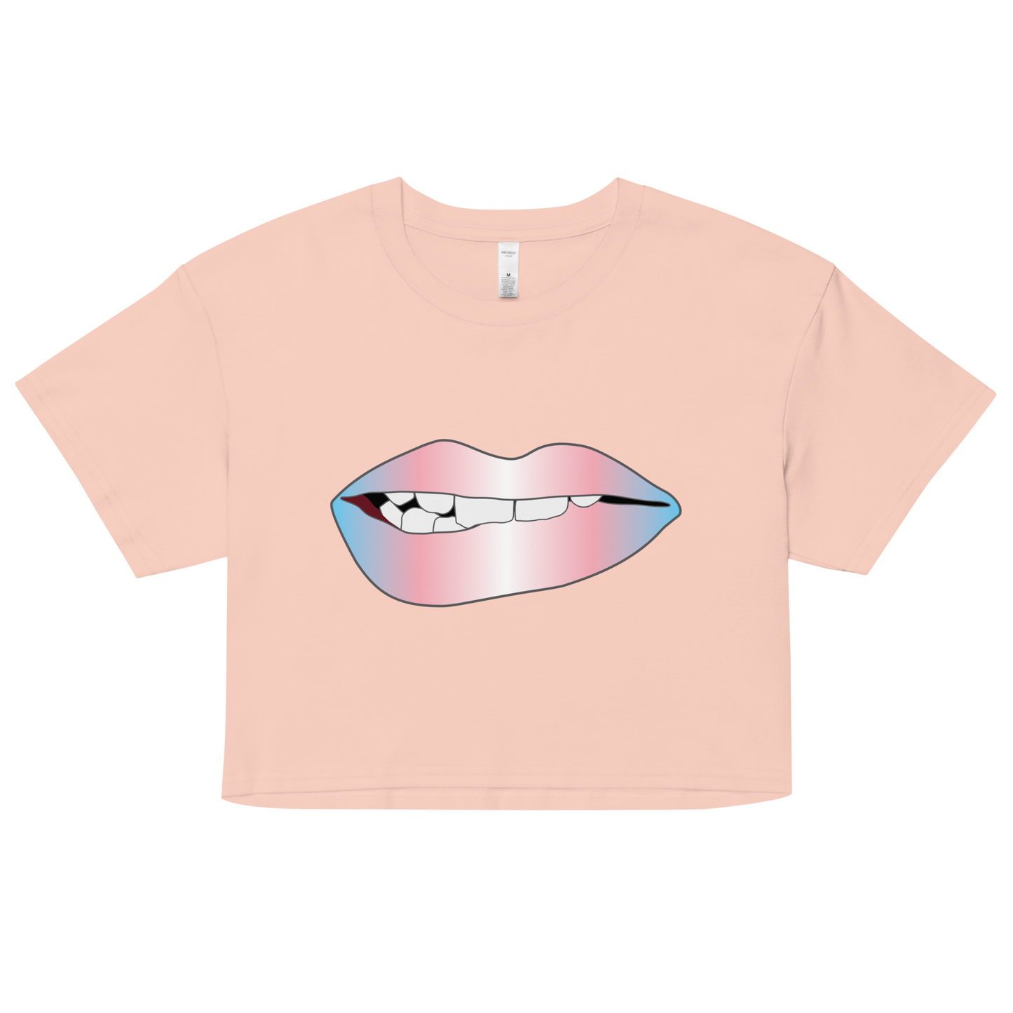 Biting Lips - Transgender Pride - Gradient Women’s crop top