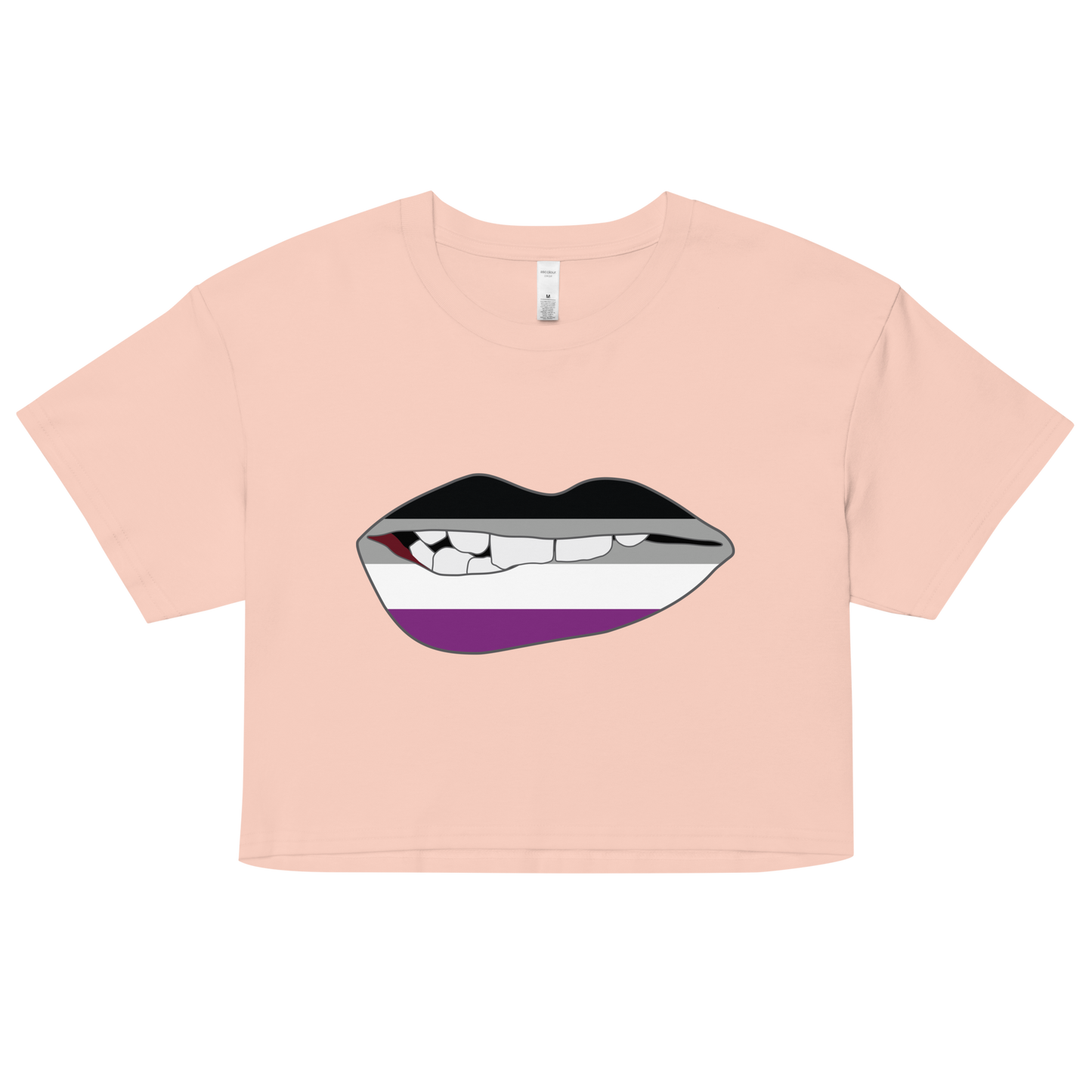 Biting Lips - Asexual Flag Women’s crop top