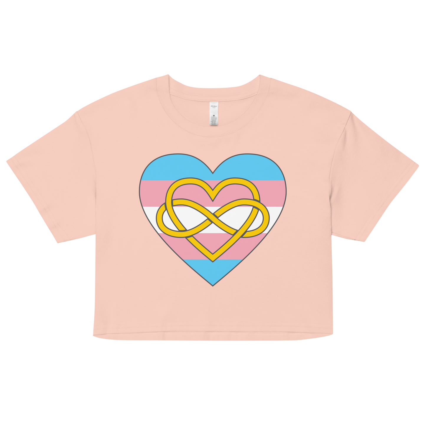 Polyamory Infinity Heart Trans Pride Women’s crop top