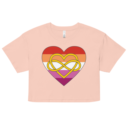 Polyamory Infinity Heart Lesbian Pride Women’s crop top