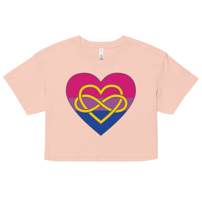 Polyamory Infinity Heart Bisexual Pride Women’s crop top