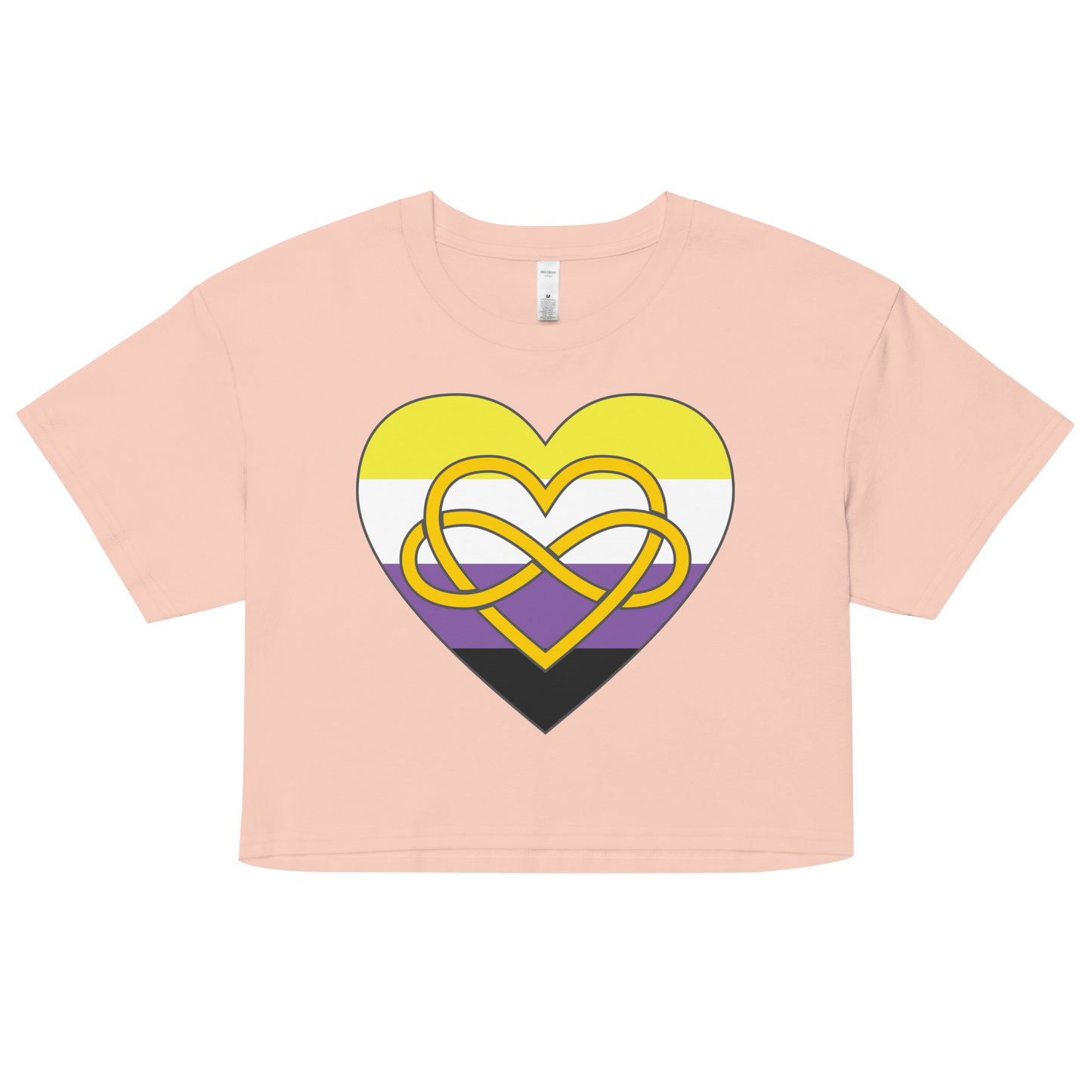 Polyamory Infinity Heart Non-binary Pride Women’s crop top