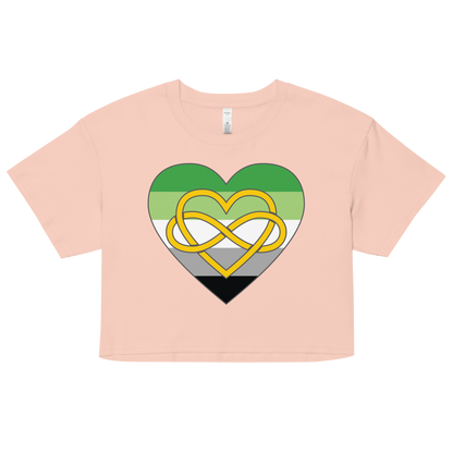 Polyamory Infinity Heart Aromantic Pride Women’s crop top