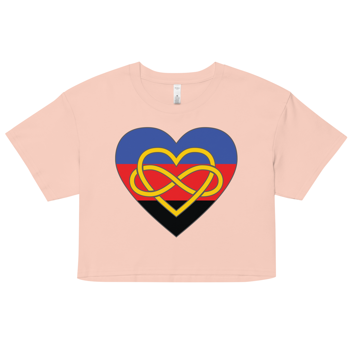 Polyamory Infinity Heart Pride Women’s crop top