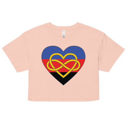 Polyamory Infinity Heart Pride Women’s crop top