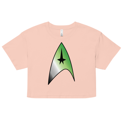 Starfleet Insignia - Aromantic Pride Women’s crop top