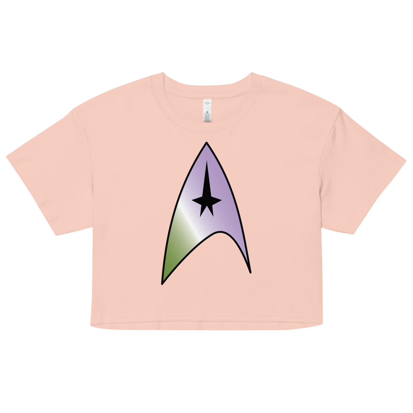 Starfleet Insignia - Genderqueer Pride Women’s crop top