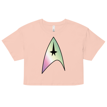 Starfleet Insignia - Genderfae Pride Women’s crop top