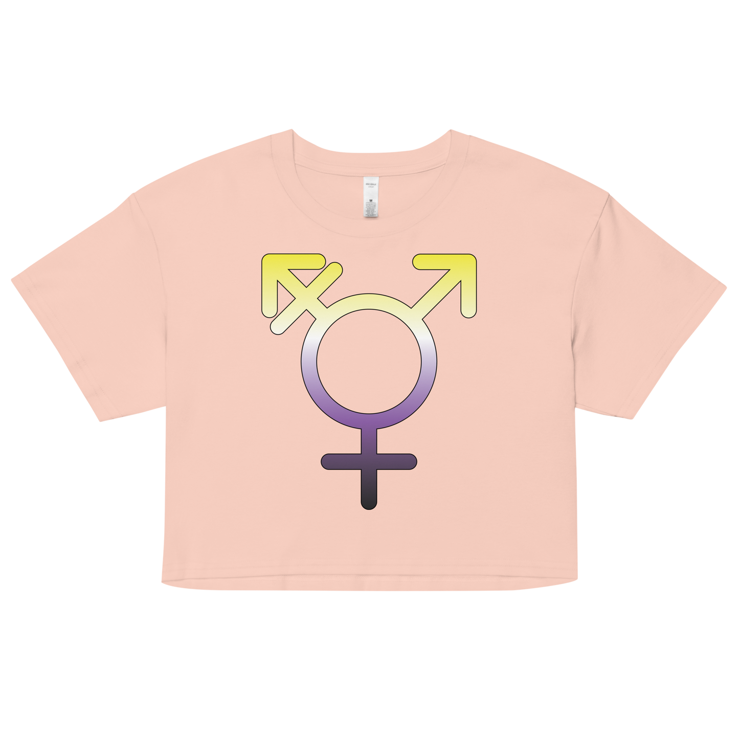 Transgender Symbol - Non-binary Pride Women’s crop top