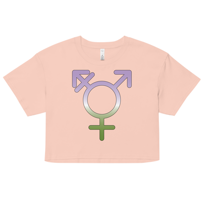 Transgender Symbol - Genderqueer Pride Women’s crop top