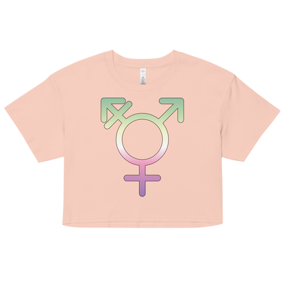 Transgender Symbol - Genderfae Pride Women’s crop top