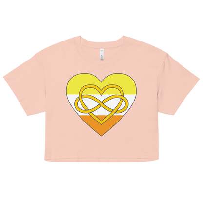 Polyamory Infinity Heart Maverique Pride Women’s crop top