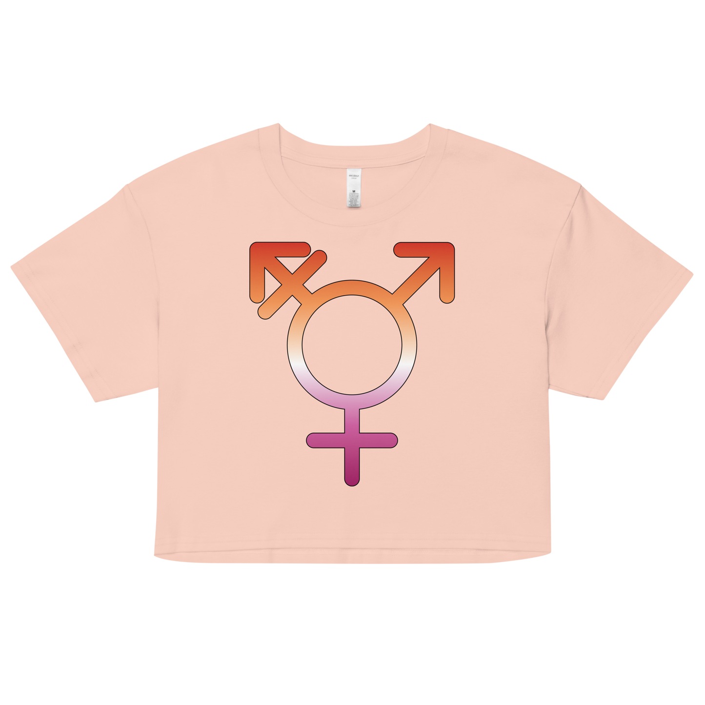 Transgender Symbol - Lesbian Pride Women’s crop top