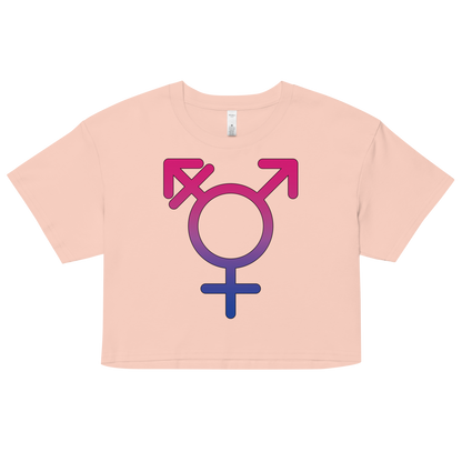 Transgender Symbol - Bisexual Pride Women’s crop top