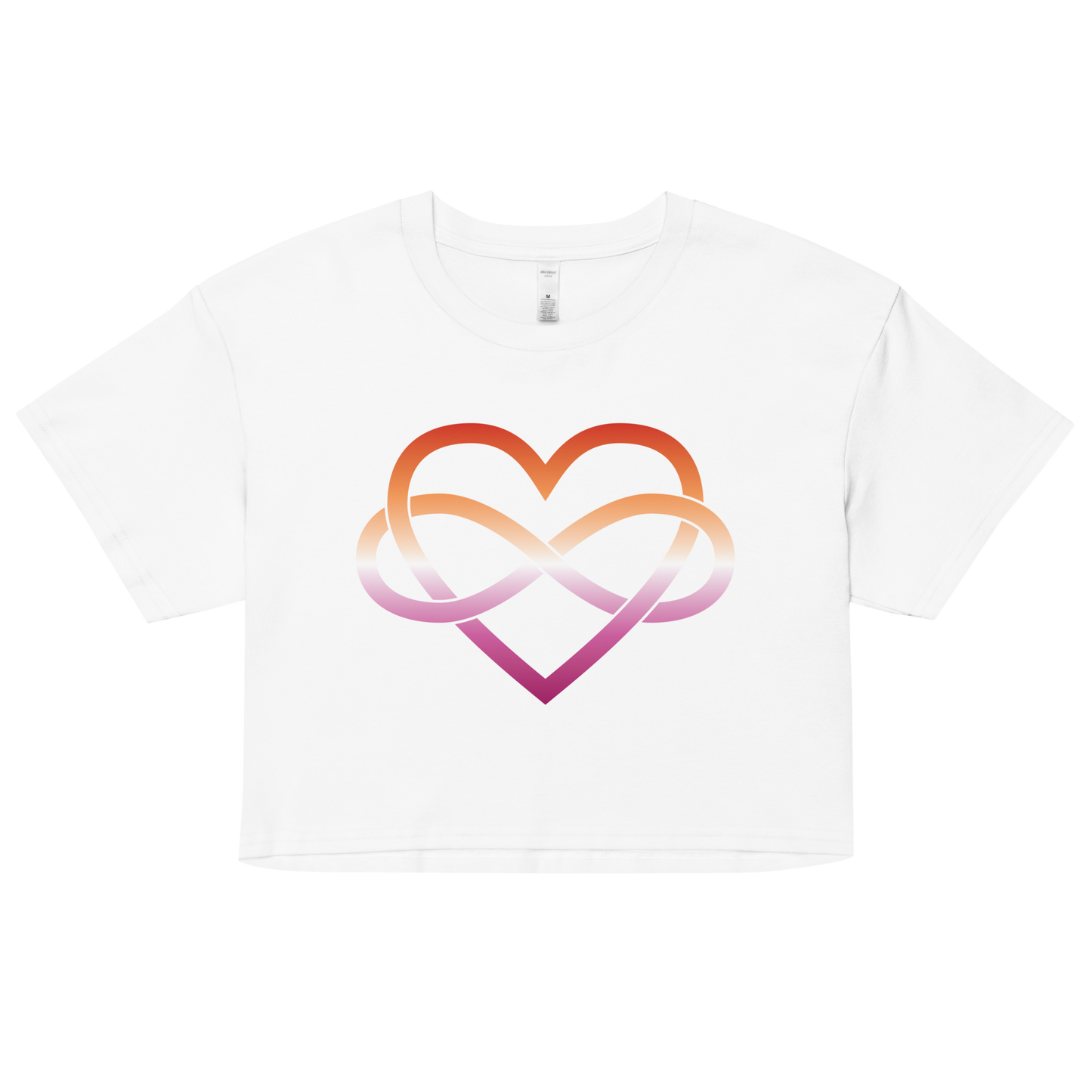 Polyamory Infinity Heart - Lesbian Women’s crop top