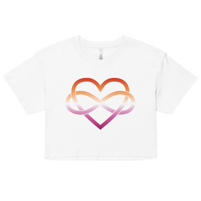 Polyamory Infinity Heart - Lesbian Women’s crop top