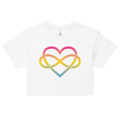 Polyamory Infinity Heart - Pansexual Women’s crop top