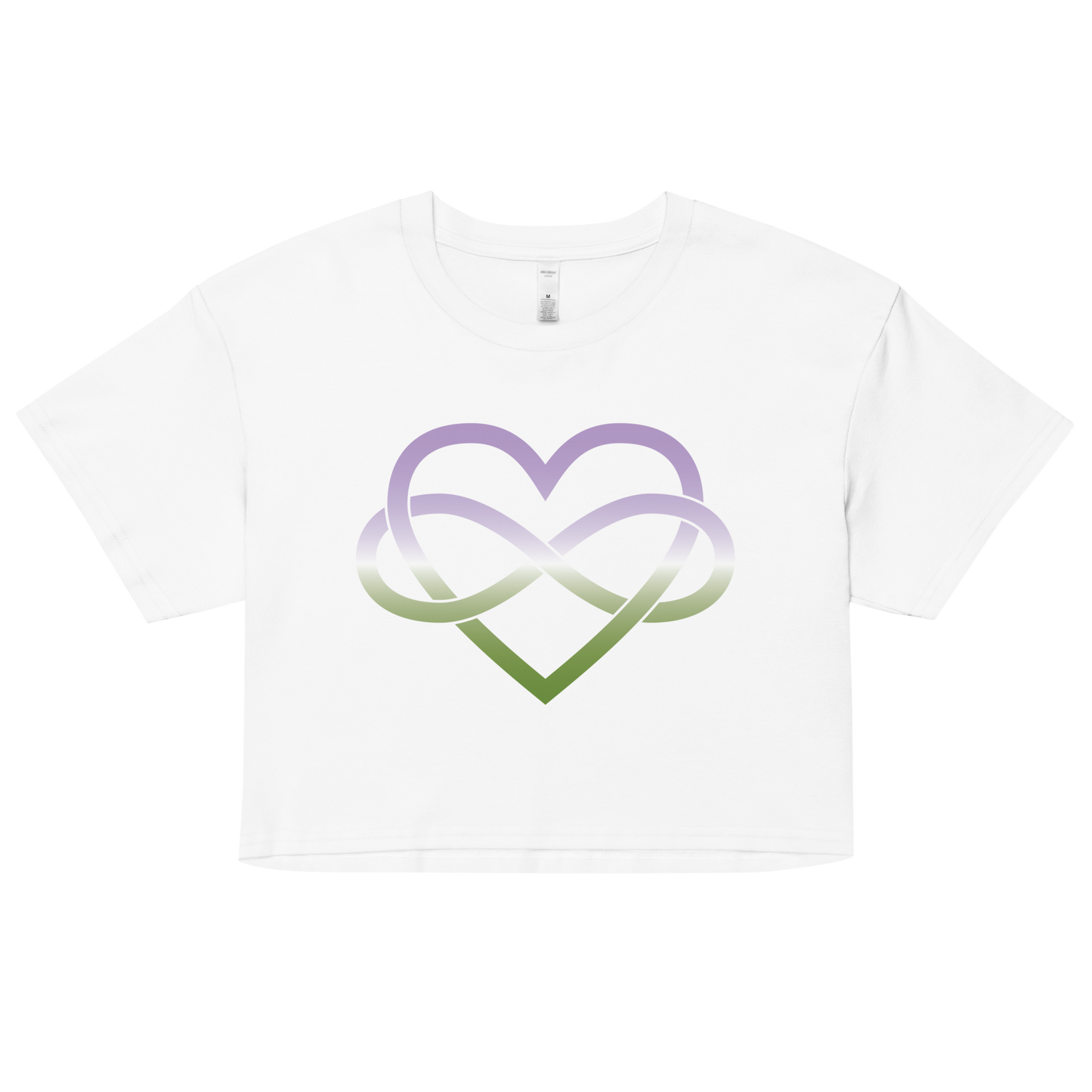 Polyamory Infinity Heart - Genderqueer Women’s crop top