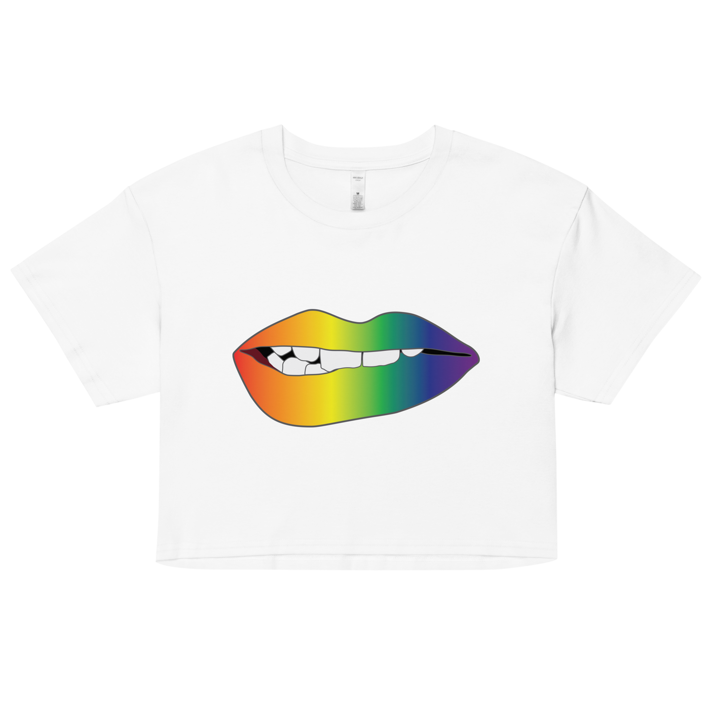 Biting Lips - Rainbow Pride - Gradient Women’s crop top