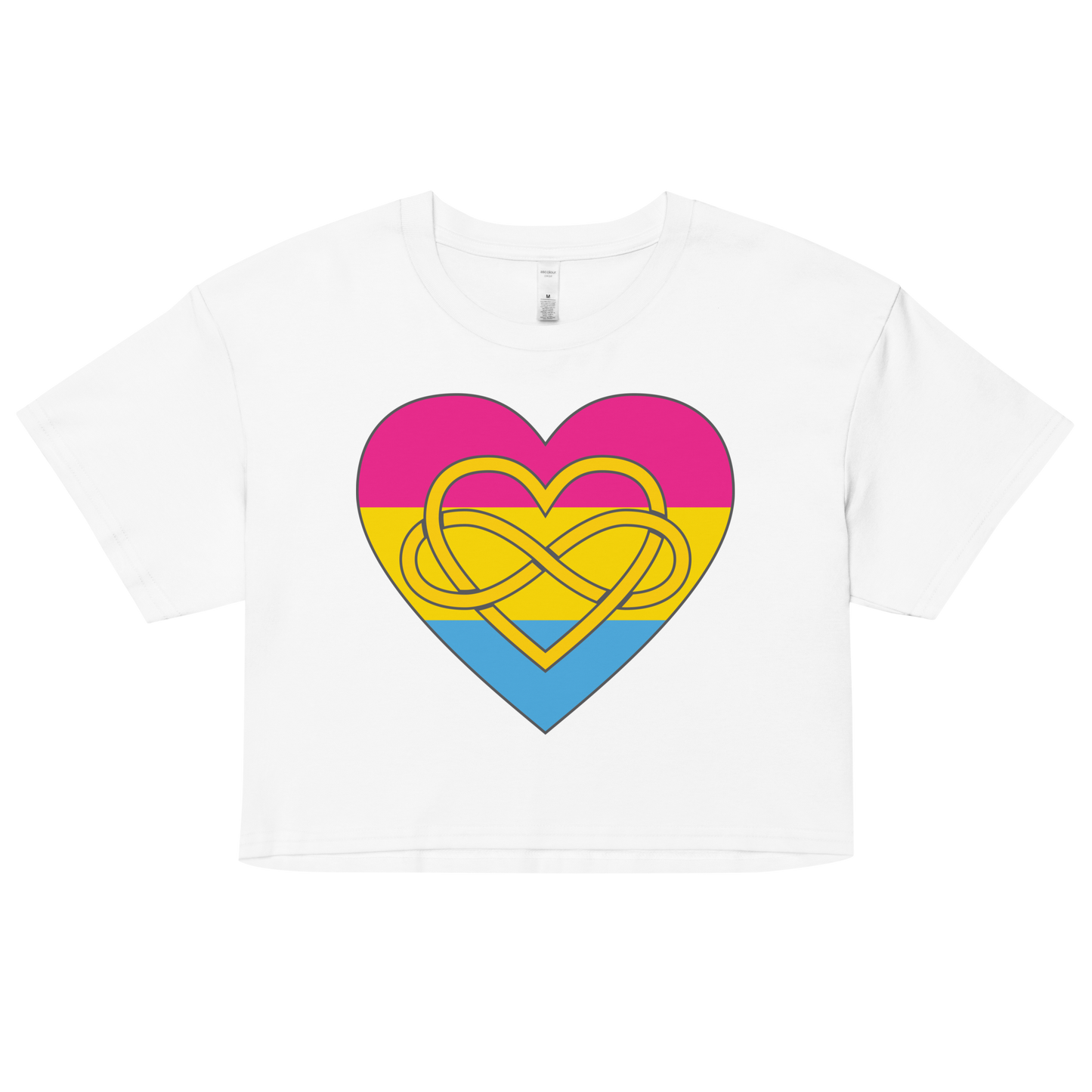 Polyamory Infinity Heart Pansexual Pride Women’s crop top