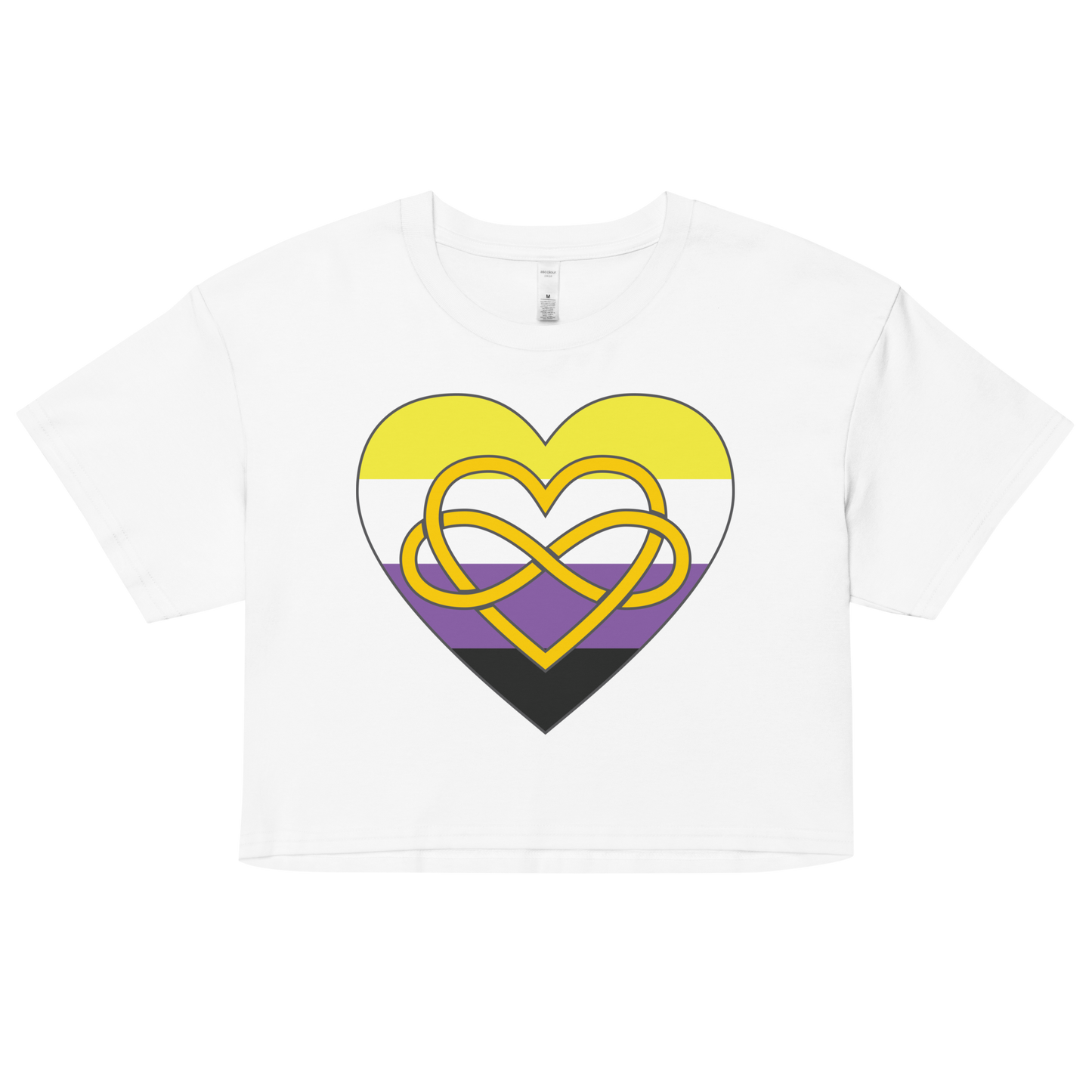 Polyamory Infinity Heart Non-binary Pride Women’s crop top