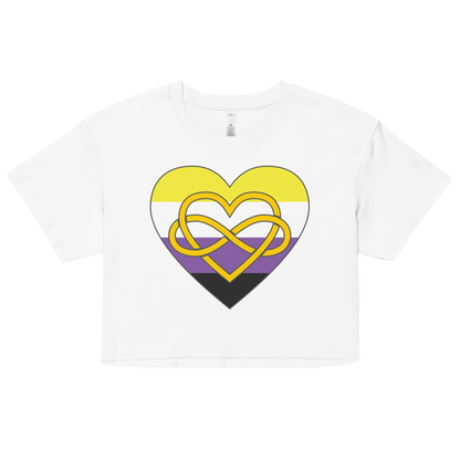 Polyamory Infinity Heart Non-binary Pride Women’s crop top