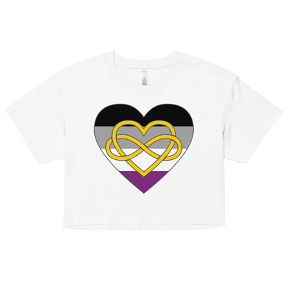 Polyamory Infinity Heart Asexual Pride Women’s crop top