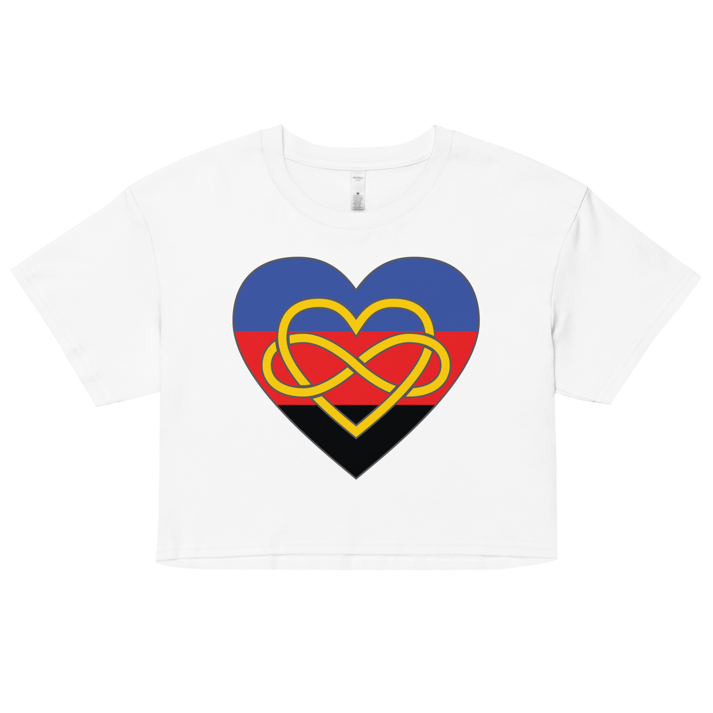 Polyamory Infinity Heart Pride Women’s crop top