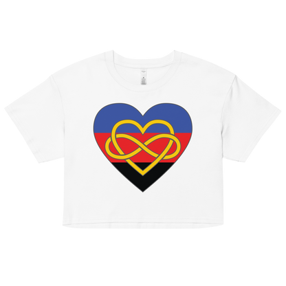 Polyamory Infinity Heart Pride Women’s crop top