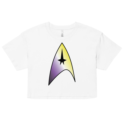 Starfleet Insignia - Non-binary Pride Women’s crop top