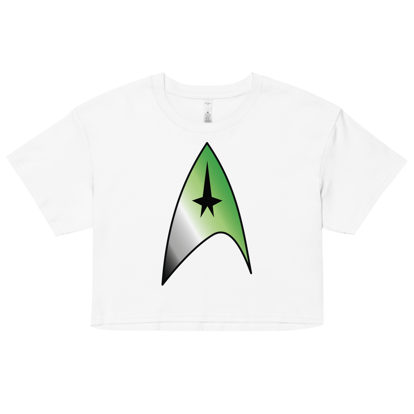 Starfleet Insignia - Aromantic Pride Women’s crop top