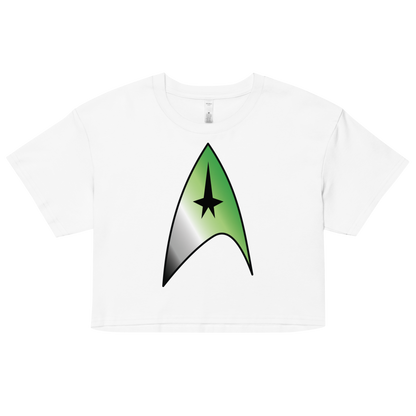 Starfleet Insignia - Aromantic Pride Women’s crop top