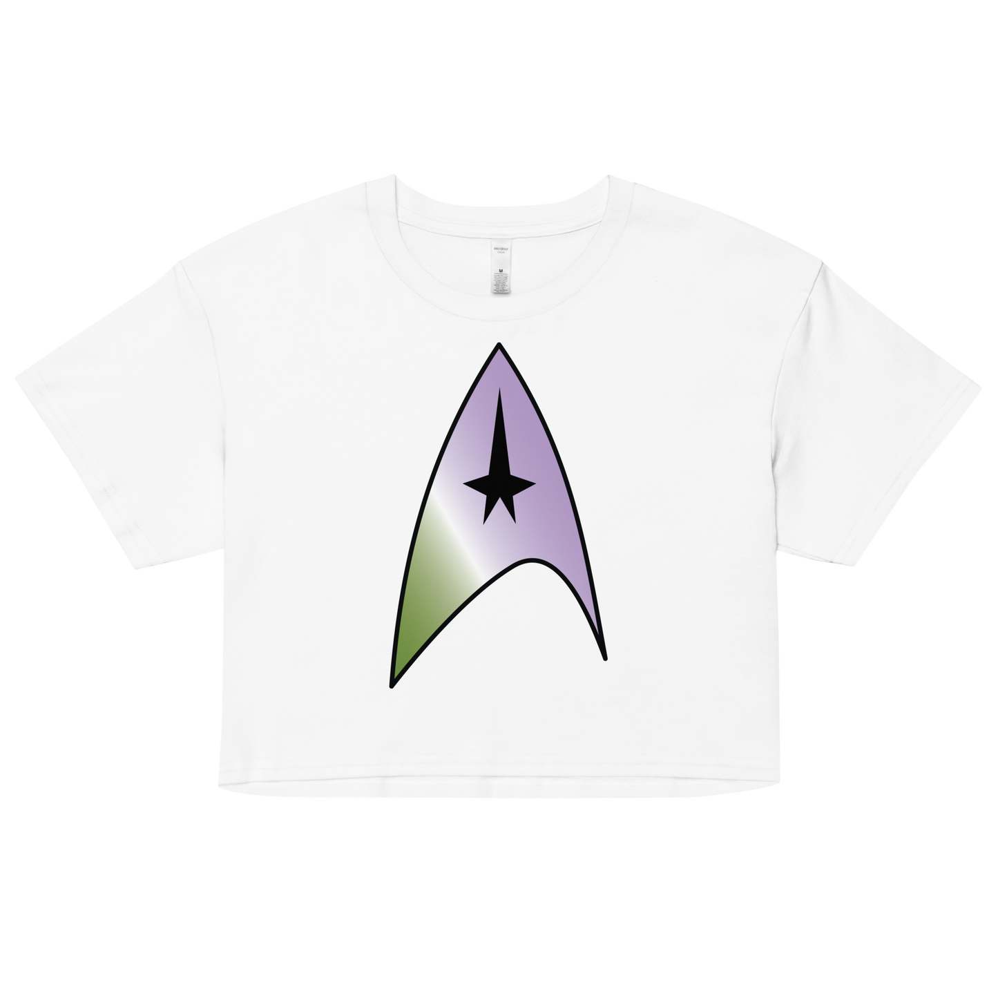 Starfleet Insignia - Genderqueer Pride Women’s crop top