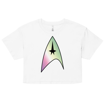 Starfleet Insignia - Genderfae Pride Women’s crop top