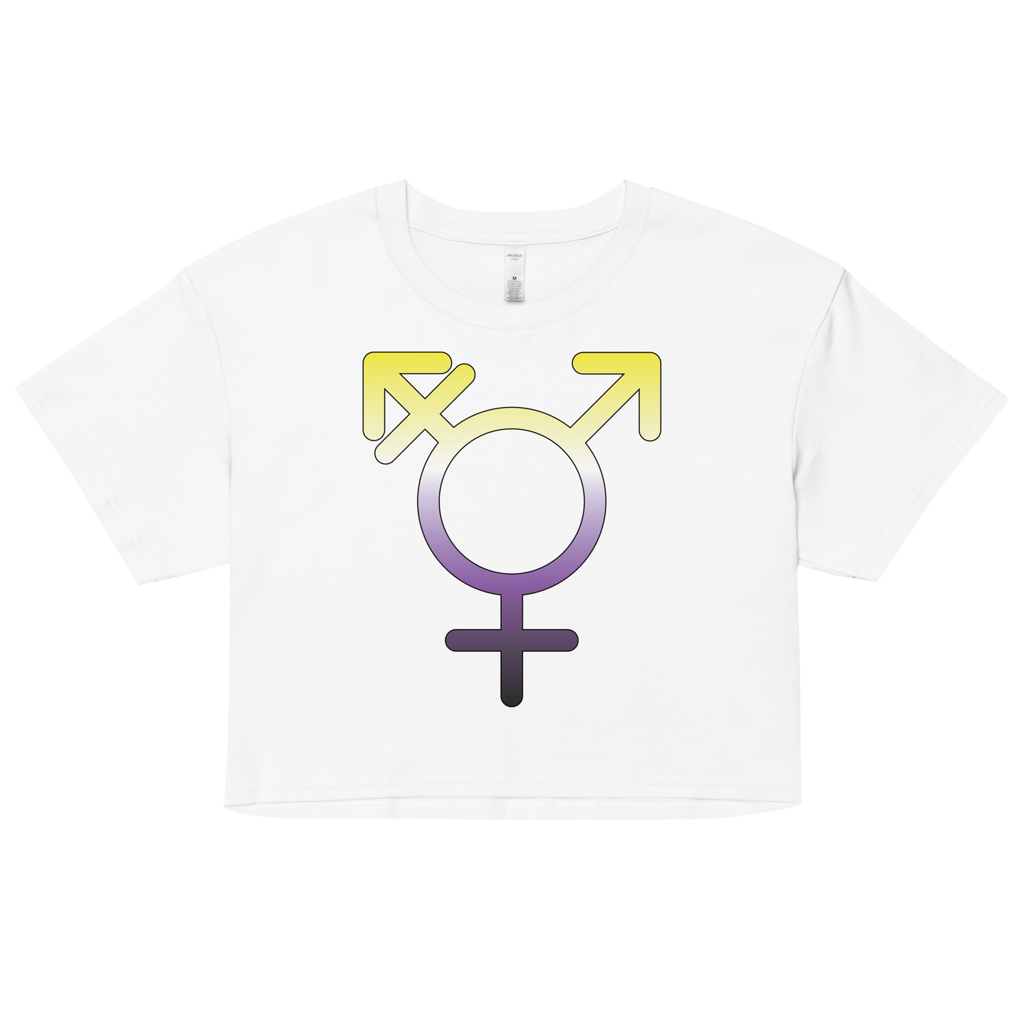 Transgender Symbol - Non-binary Pride Women’s crop top