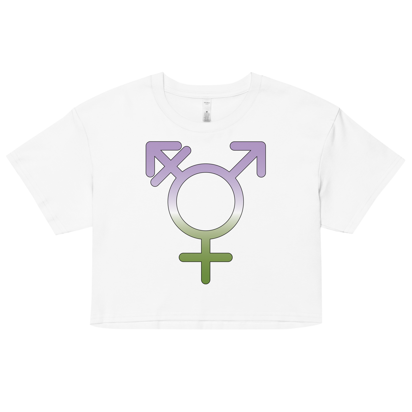 Transgender Symbol - Genderqueer Pride Women’s crop top