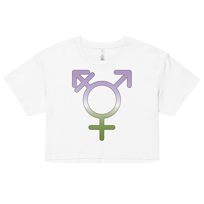 Transgender Symbol - Genderqueer Pride Women’s crop top