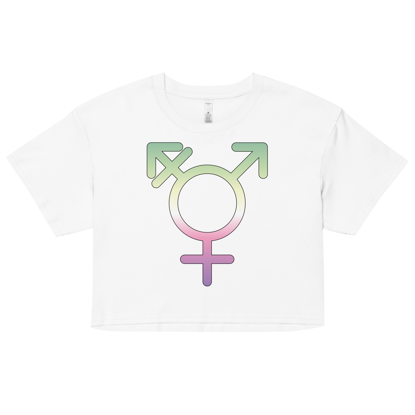 Transgender Symbol - Genderfae Pride Women’s crop top