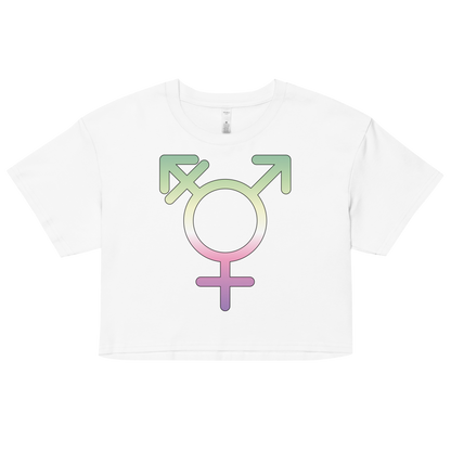 Transgender Symbol - Genderfae Pride Women’s crop top