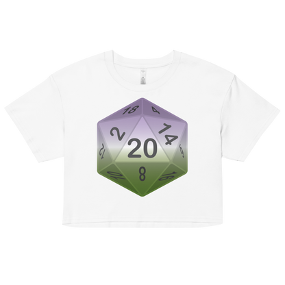 Pride Dice - Genderqueer Women’s crop top