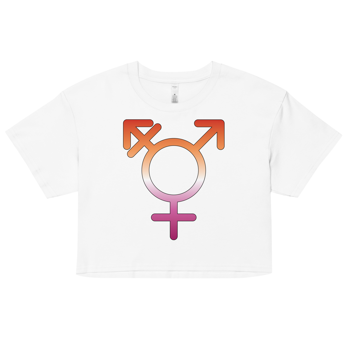 Transgender Symbol - Lesbian Pride Women’s crop top