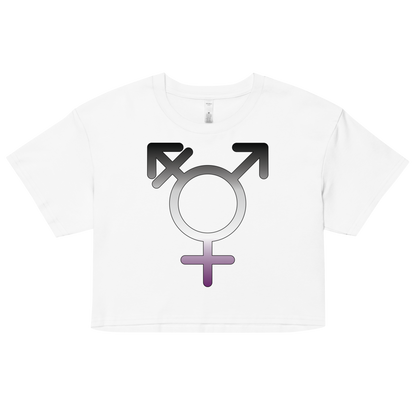 Transgender Symbol - Asexual/Demisexual Pride Women’s crop top