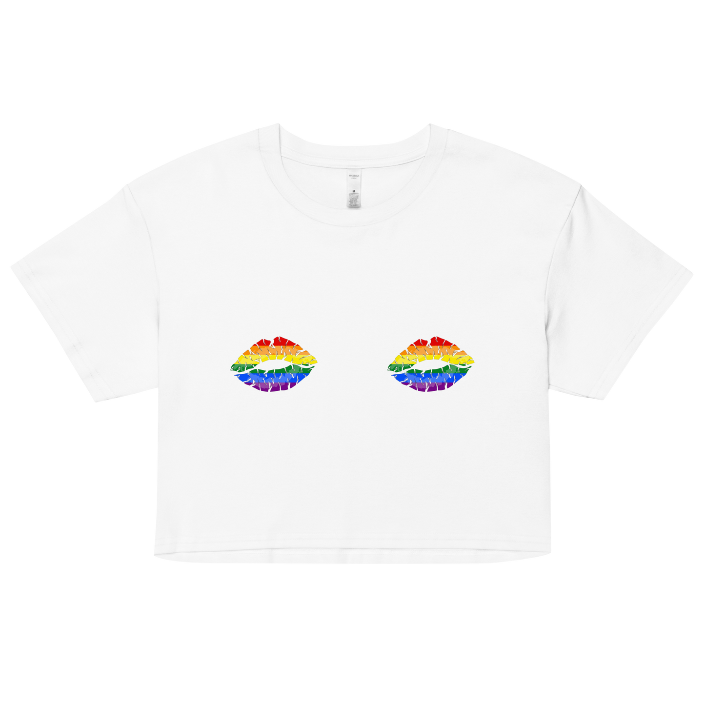 Rainbow Boob Kisses Women’s crop top