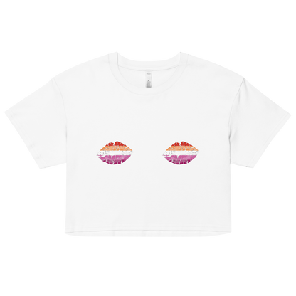 Lesbian Boob Kisses Women’s crop top