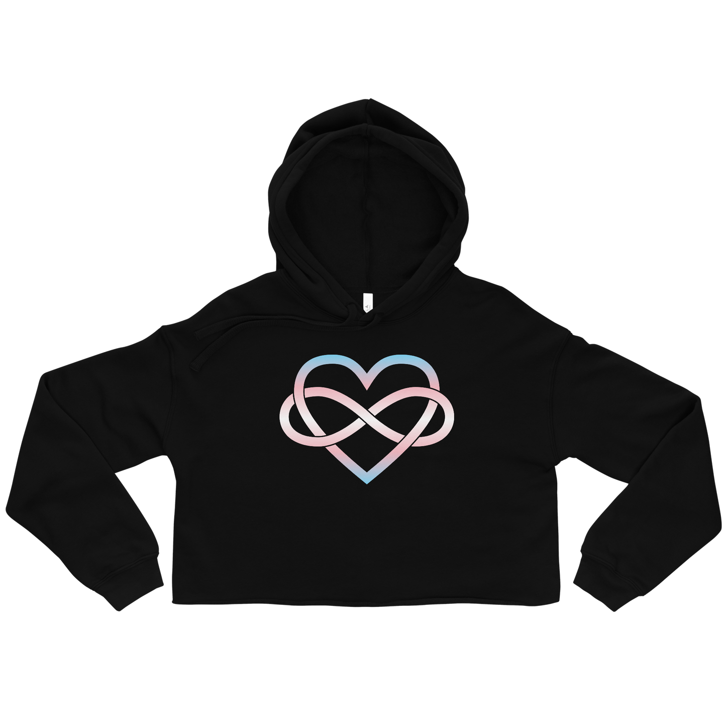 Polyamory Infinity Heart - Trans Crop Hoodie