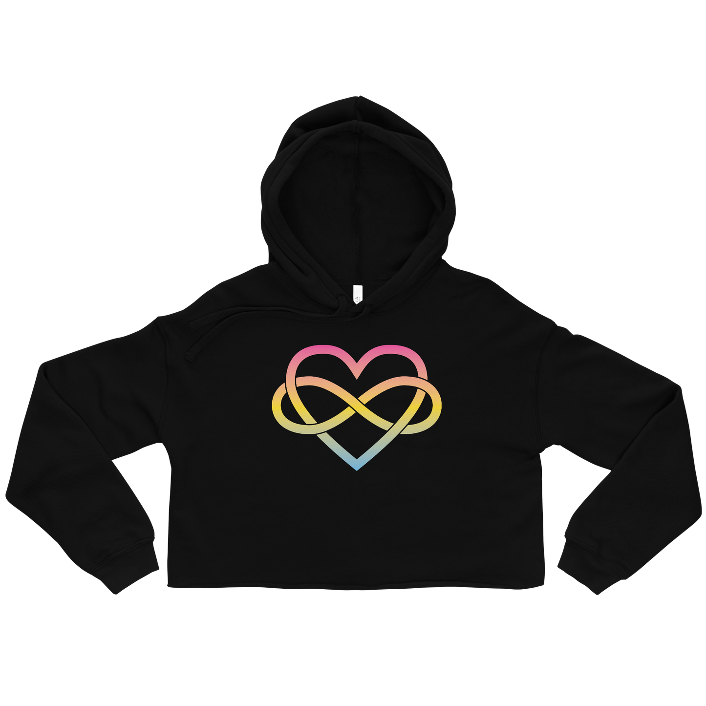 Polyamory Infinity Heart - Pansexual Crop Hoodie