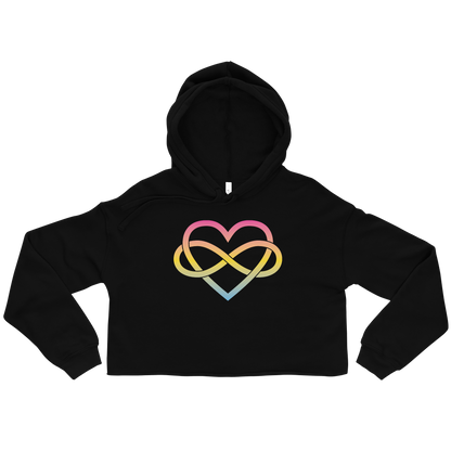 Polyamory Infinity Heart - Pansexual Crop Hoodie