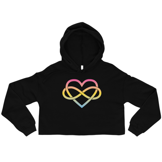 Polyamory Infinity Heart - Pansexual Crop Hoodie