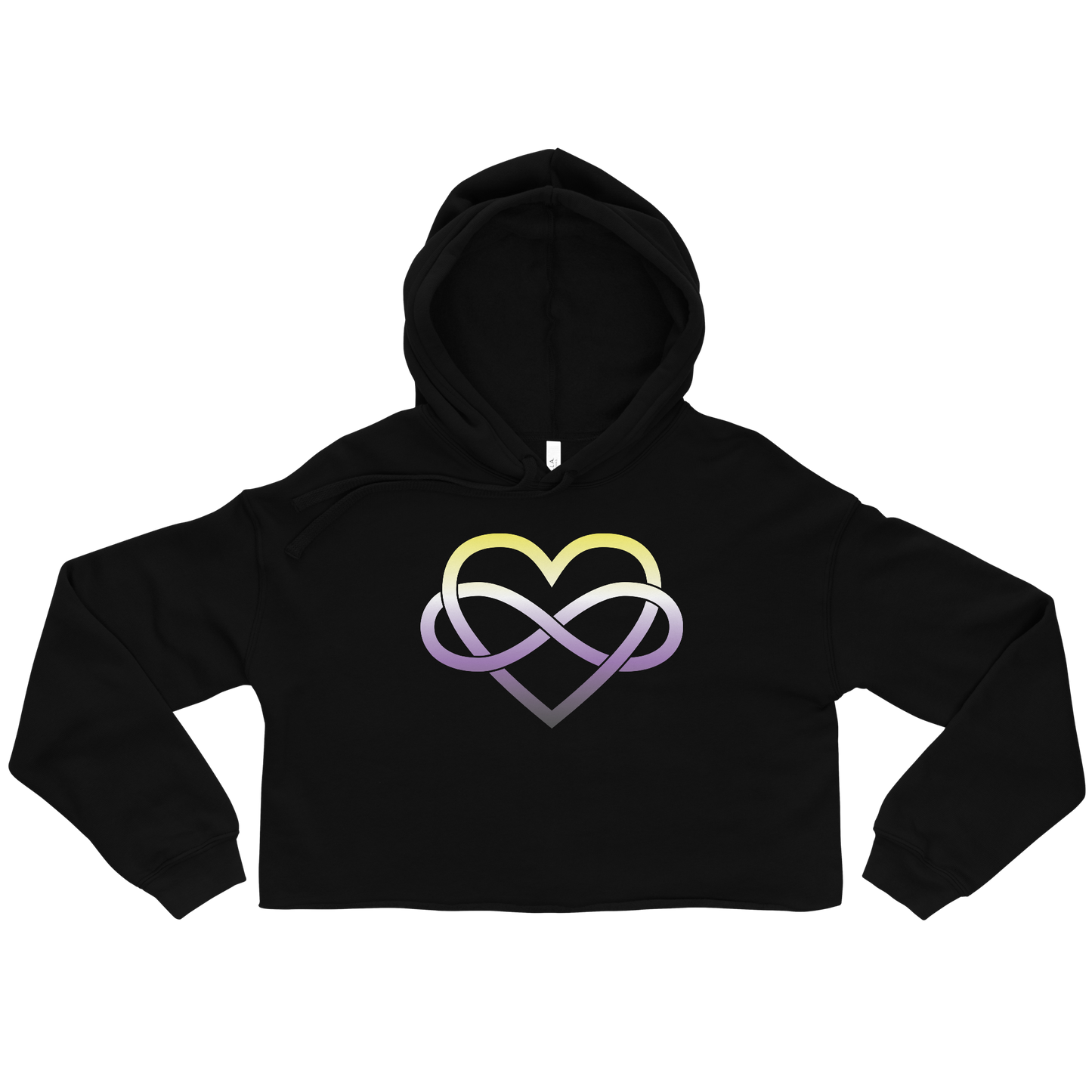 Polyamory Infinity Heart - Non-binary Crop Hoodie